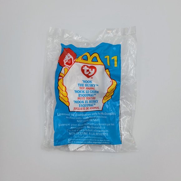 Nook The Husky #11 McDonald’s Toy Retired 1999 New Sealed TY Teenie Beanie Babie - Picture 2 of 7